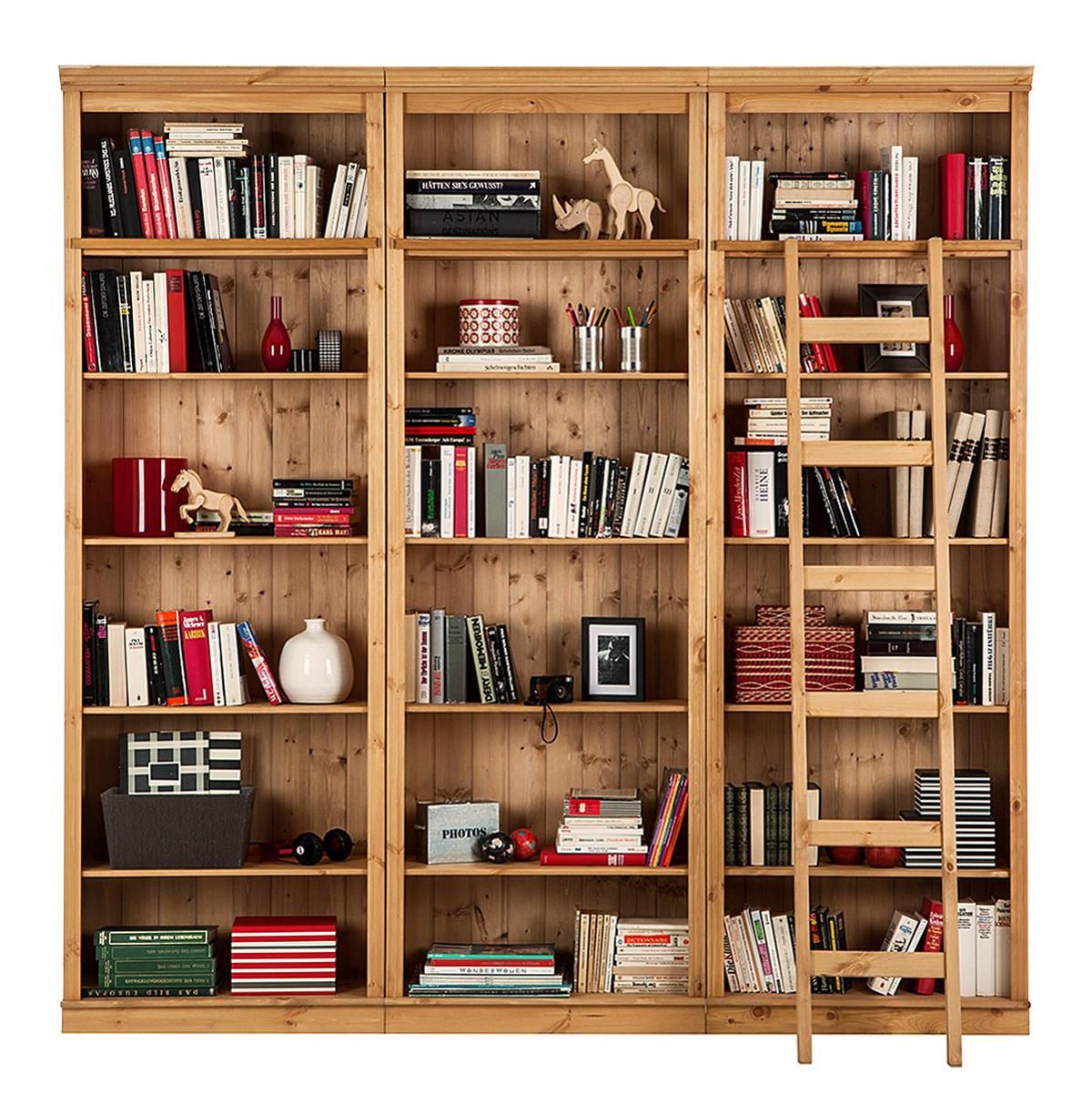 ANSTELLLEITER - Kieferfarben, Design, Holz (36/188/6cm) - Livetastic