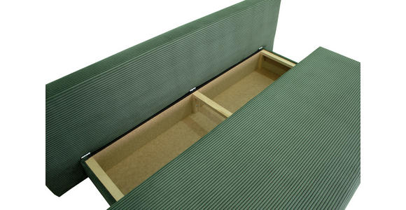 SCHLAFSOFA Taras  mit Stoffauswahl Cord Grün  - Schwarz/Grün, Design, Kunststoff/Textil (197/77/81cm) - Xora