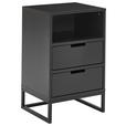 NACHTSCHRANK 47,6/74/40 cm  - Anthrazit/Schwarz, Design, Holzwerkstoff/Metall (47,6/74/40cm) - Novel