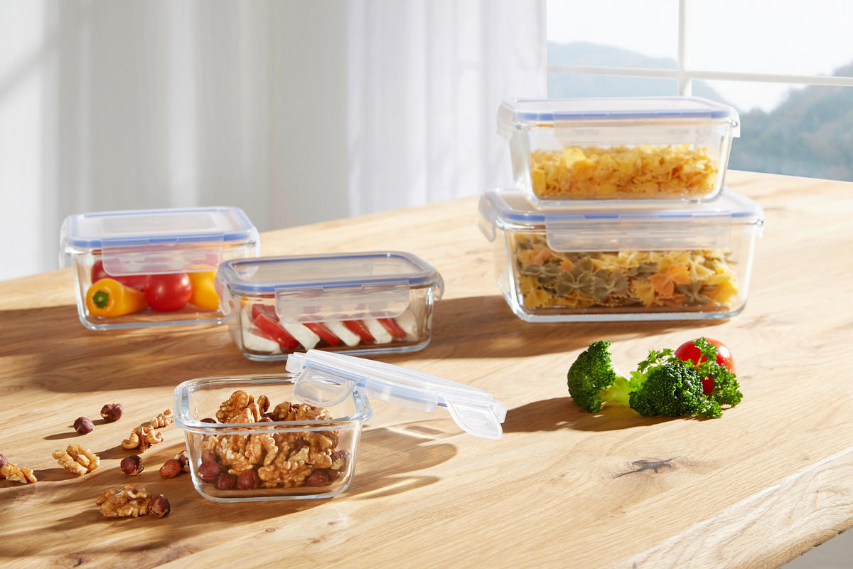 DÓZA NA POTRAVINY - průhledné/čiré, Trend, plast/sklo (12/12/6,5cm) - Homeware