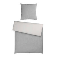 BETTWÄSCHE Melange Flanell 135/200 cm  - Blaugrau/Hellgrau, Basics, Textil (135/200cm) - Novel