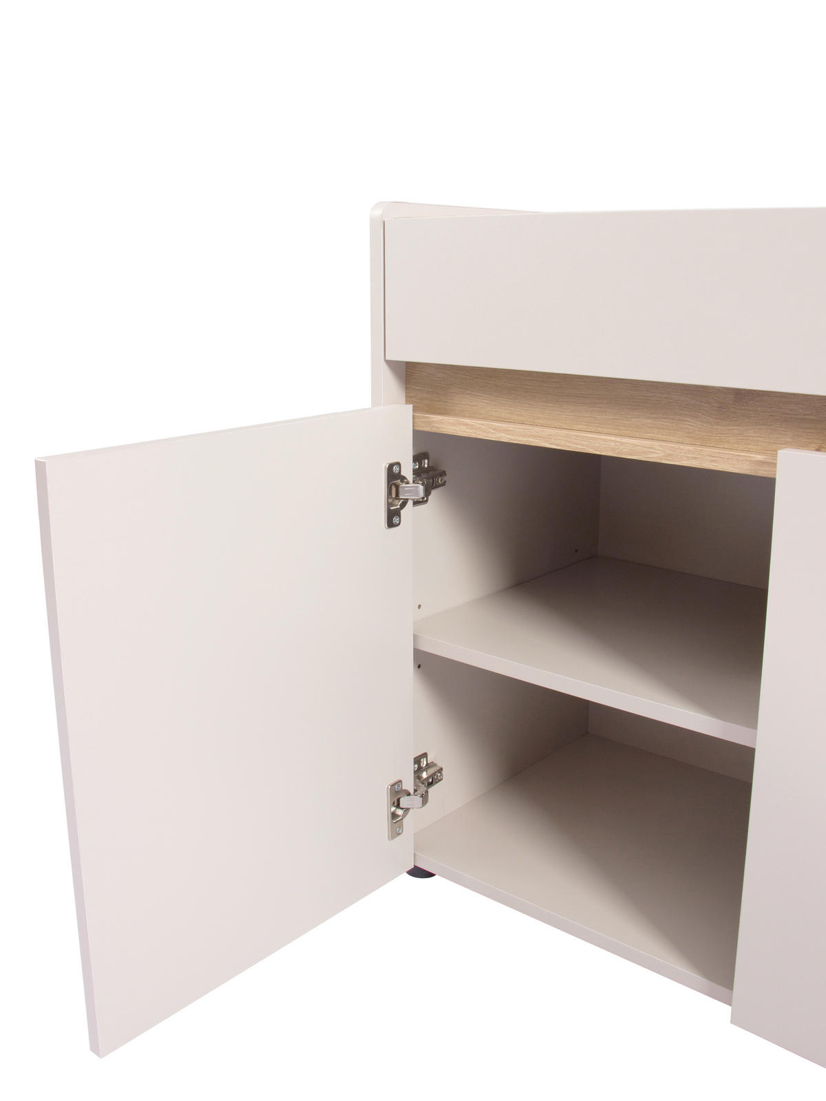 KOMMODE , 80/68/40 cm, 1 Schublade(n)  - Kaschmir/Schwarz, MODERN, Holzwerkstoff/Kunststoff (80/68/40cm) - MID.YOU