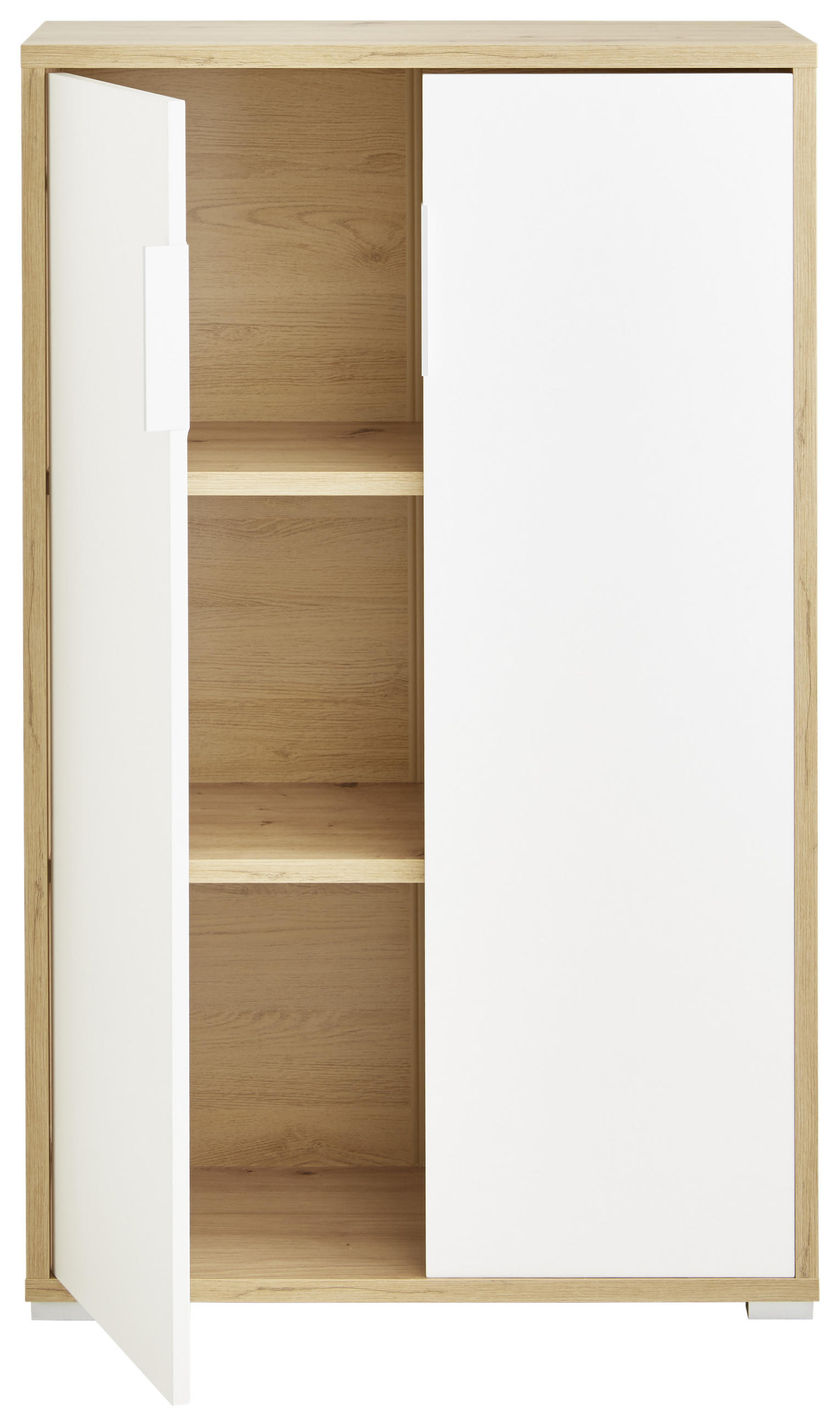 SET DE UȘI in alb  - argintiu/alb, Basics, plastic/material pe bază de lemn (34,5/114/1,6cm) - Xora