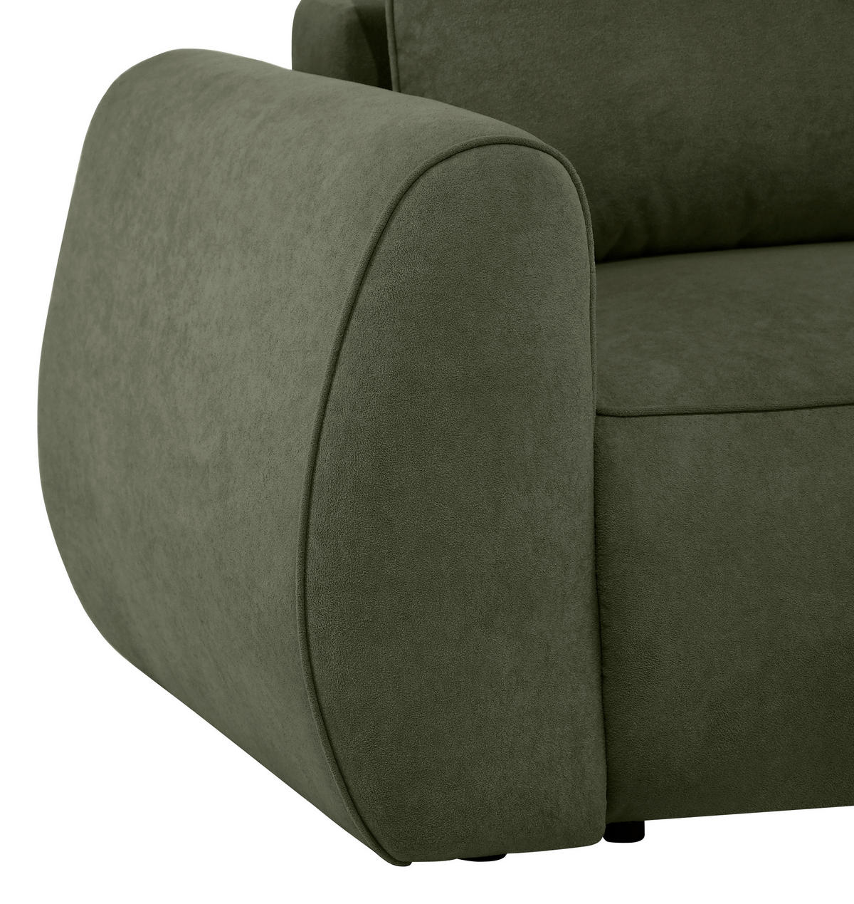 SCHLAFSOFA Chenille Grün  - Schwarz/Grün, Konventionell, Kunststoff/Textil (257/96/110cm) - Milino