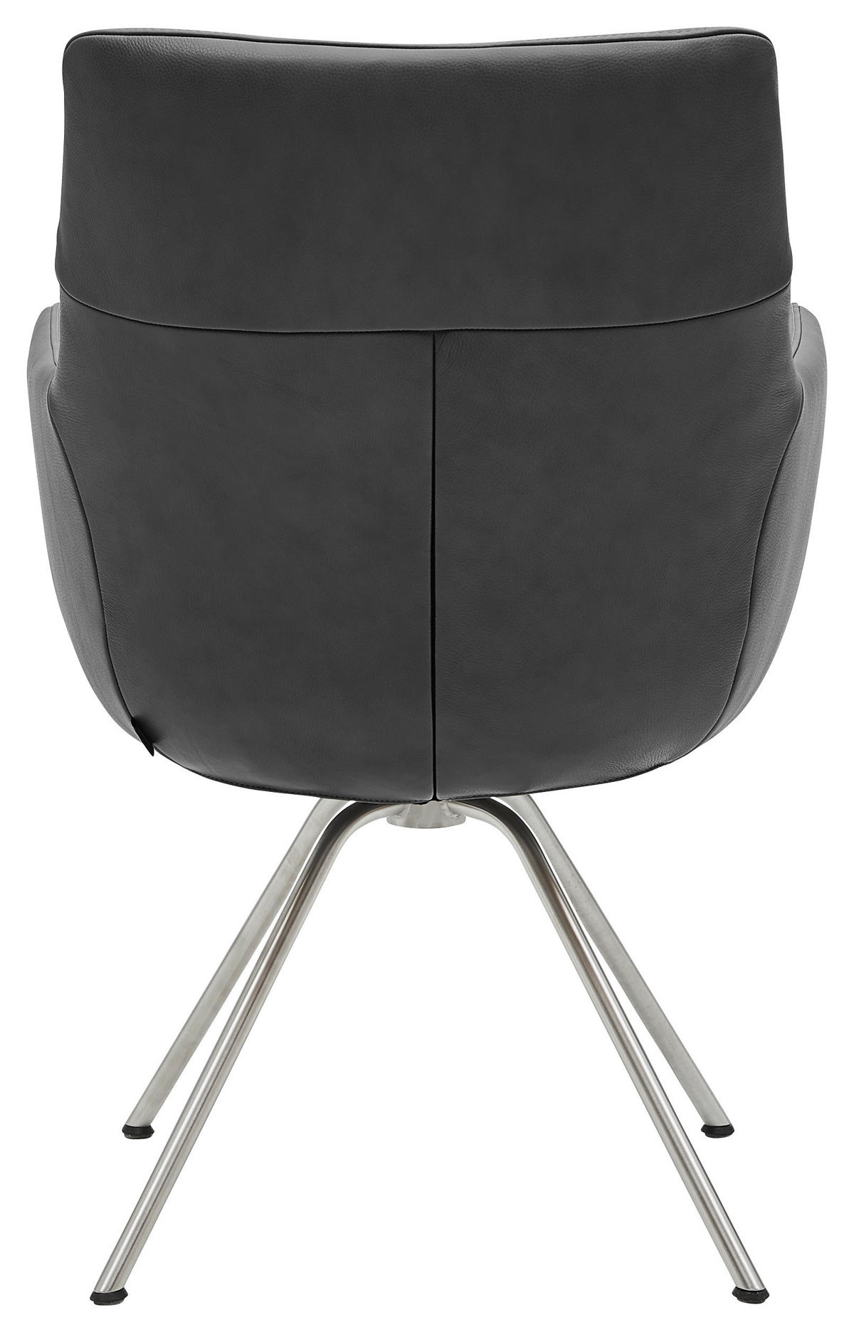 ARMLEHNSTUHL  in  - Edelstahlfarben/Schwarz, Design (60/90/61cm) - Dieter Knoll