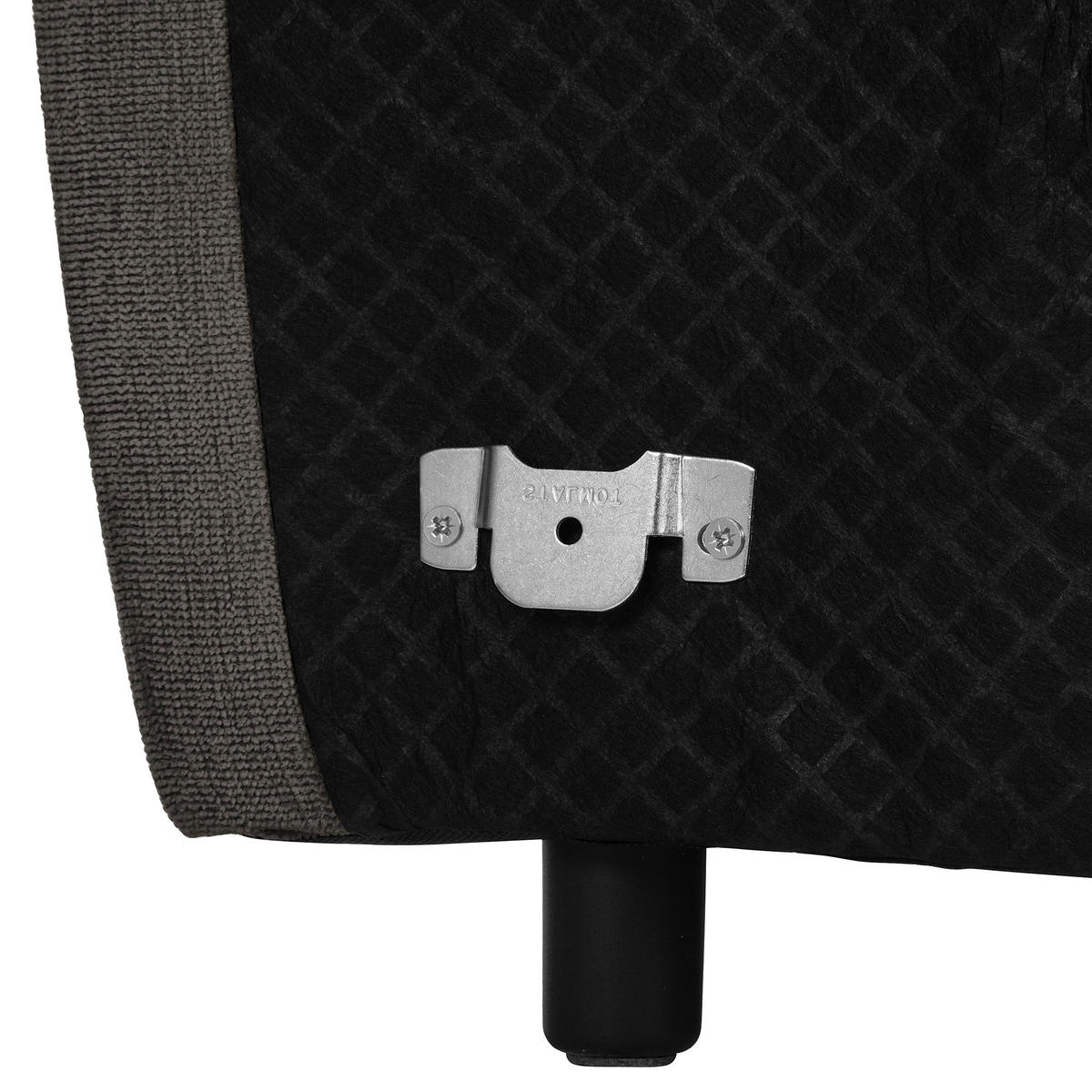 ECKSOFA in Chenille Anthrazit  - Anthrazit/Schwarz, Modern, Kunststoff/Textil (184/269cm) - Trendmanufaktur