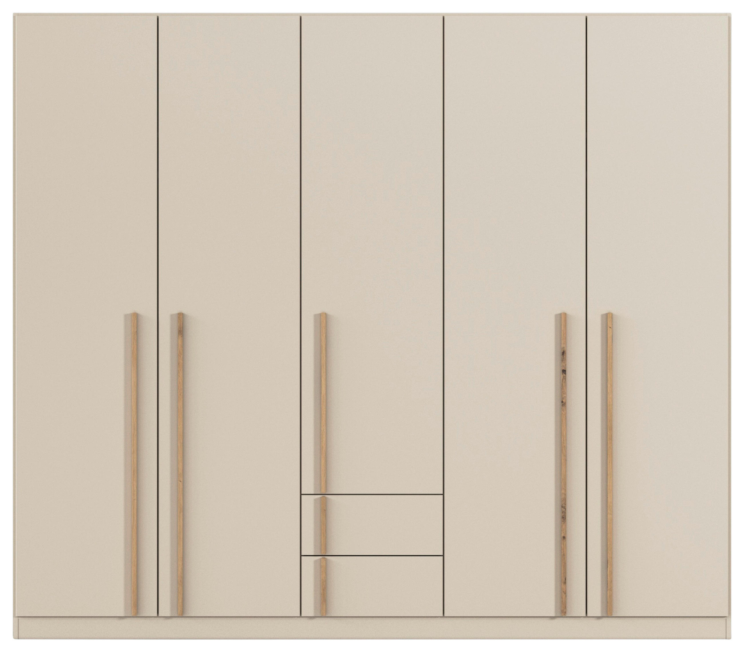 DREHTÜRENSCHRANK 5-türig Champagner, Eiche Artisan  - Champagner/Eiche Artisan, Design, Holz/Holzwerkstoff (226/197/54cm) - Stylife