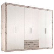 SKŘÍŇ ŠATNÍ, barvy dubu, bílá - bílá/barvy dubu, Konvenční, dřevěný materiál/umělá hmota (289/225/59cm) - Boxxx