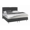 BOXSPRING-ÁGY 160/200 cm  antracit, világosszürke  - világosszürke/alumíniumszínű, Design, fa/fém (160/200cm) - Carryhome