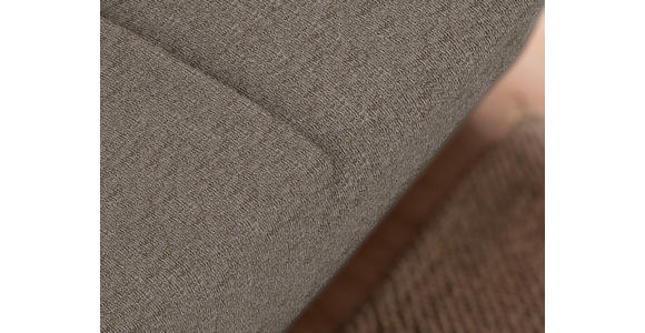 3-SITZER-SOFA in Flachgewebe Hellbraun - Chromfarben/Hellbraun, Design, Textil/Metall (195/83/85cm) - Xora
