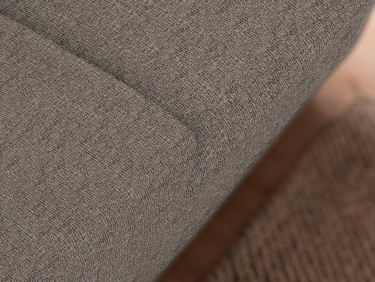 3-SITZER-SOFA in Flachgewebe Hellbraun  - Chromfarben/Hellbraun, Design, Textil/Metall (195/83/85cm) - Xora