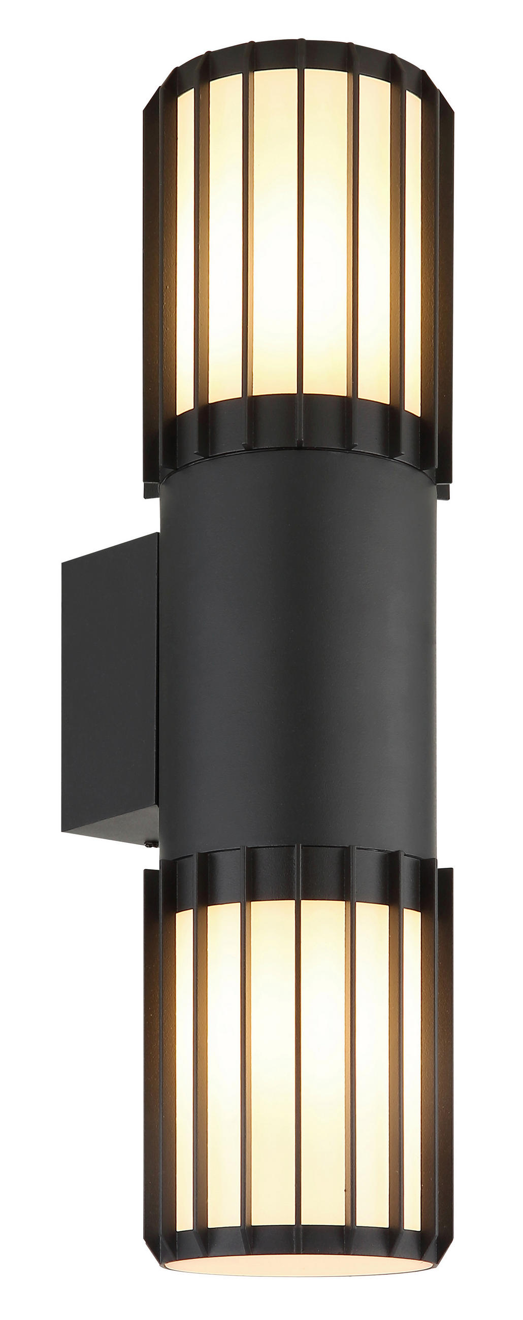 AUSSENWANDLEUCHTE Mervin 9/13,3/38 cm  - Anthrazit/Opal, Design, Kunststoff/Metall (9/13,3/38cm) - Globo