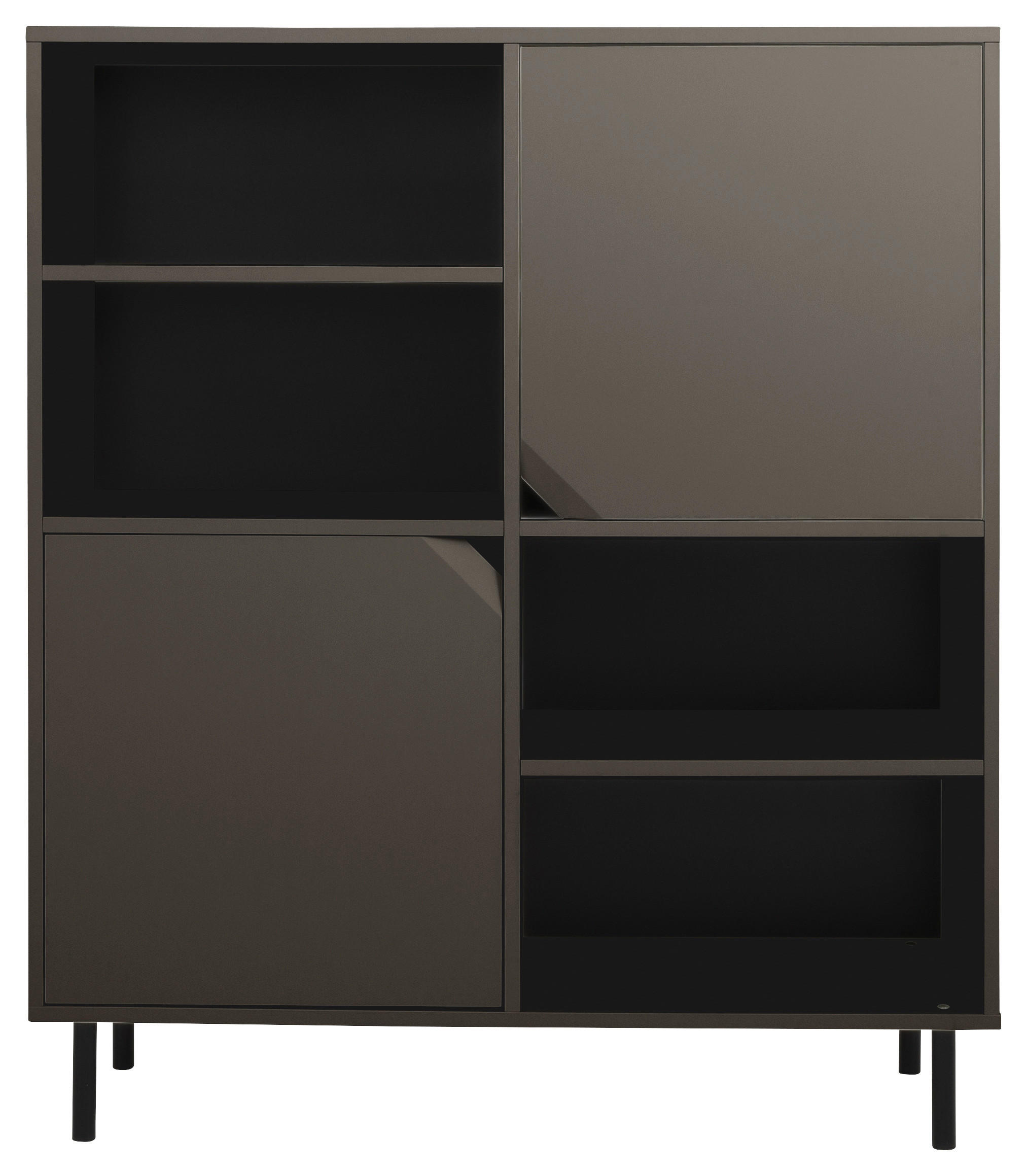 HIGHBOARD  in 118/137/43 cm  - Taupe/Schwarz, Design, Holzwerkstoff/Metall (118/137/43cm)
