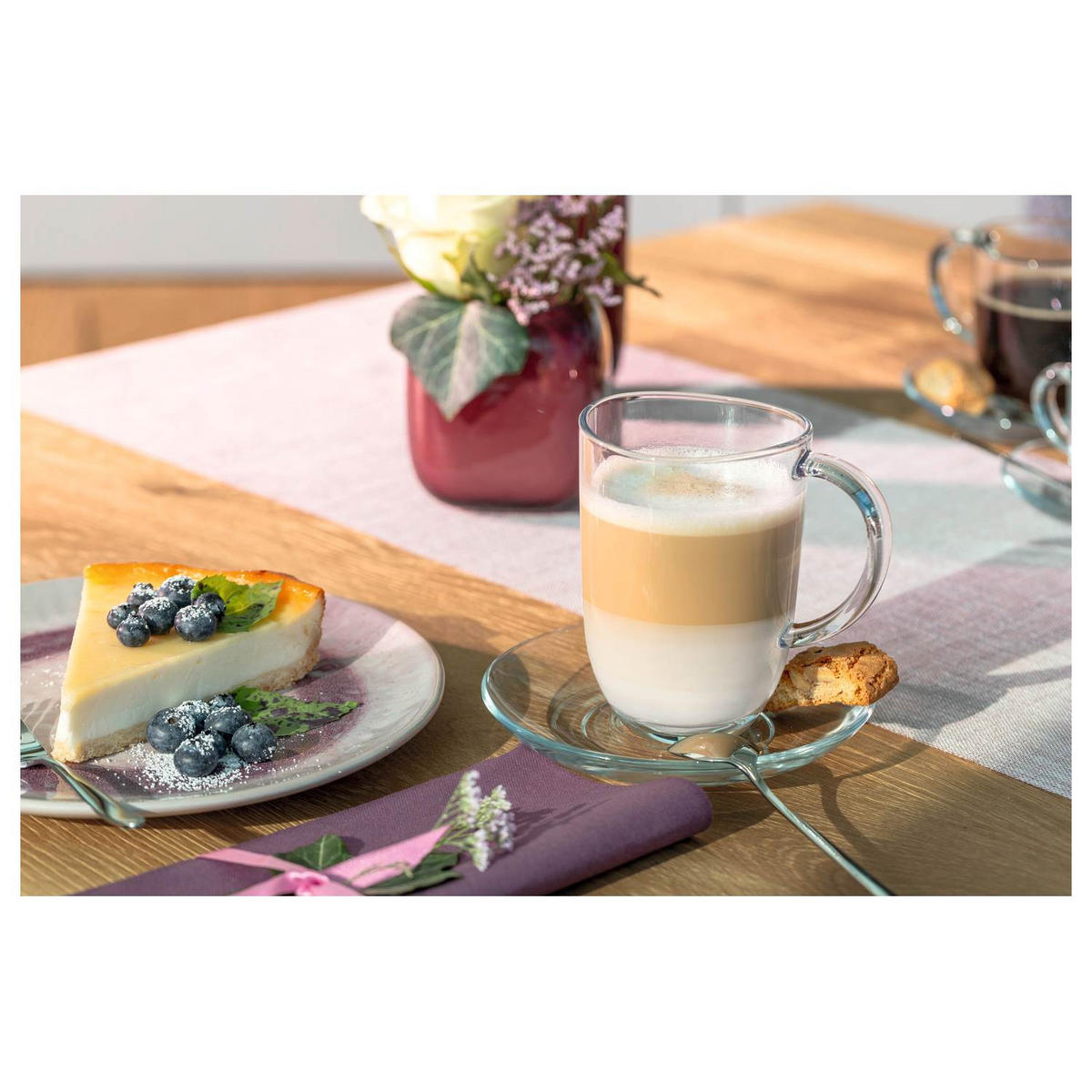 UNTERTASSENSET Napoli    - Klar, KONVENTIONELL, Glas (14cm) - Leonardo