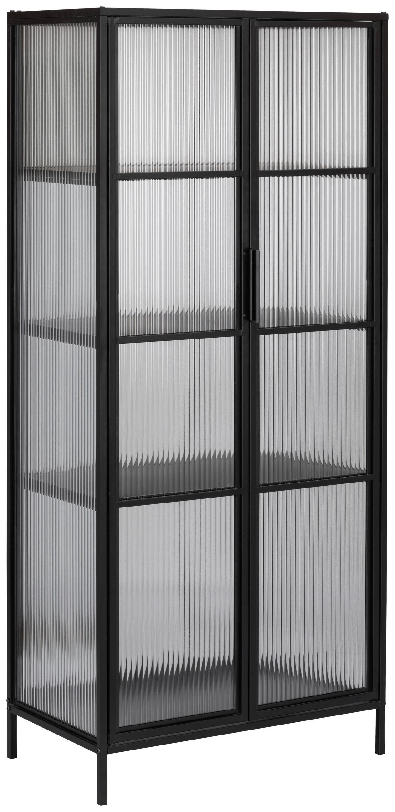 VITRINE  in Schwarz  - Schwarz, Design, Glas/Metall (70/159/40cm) - MID.YOU