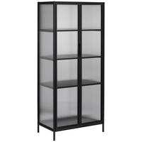 VITRINE  in Schwarz  - Schwarz, Design, Glas/Metall (70/159/40cm) - MID.YOU