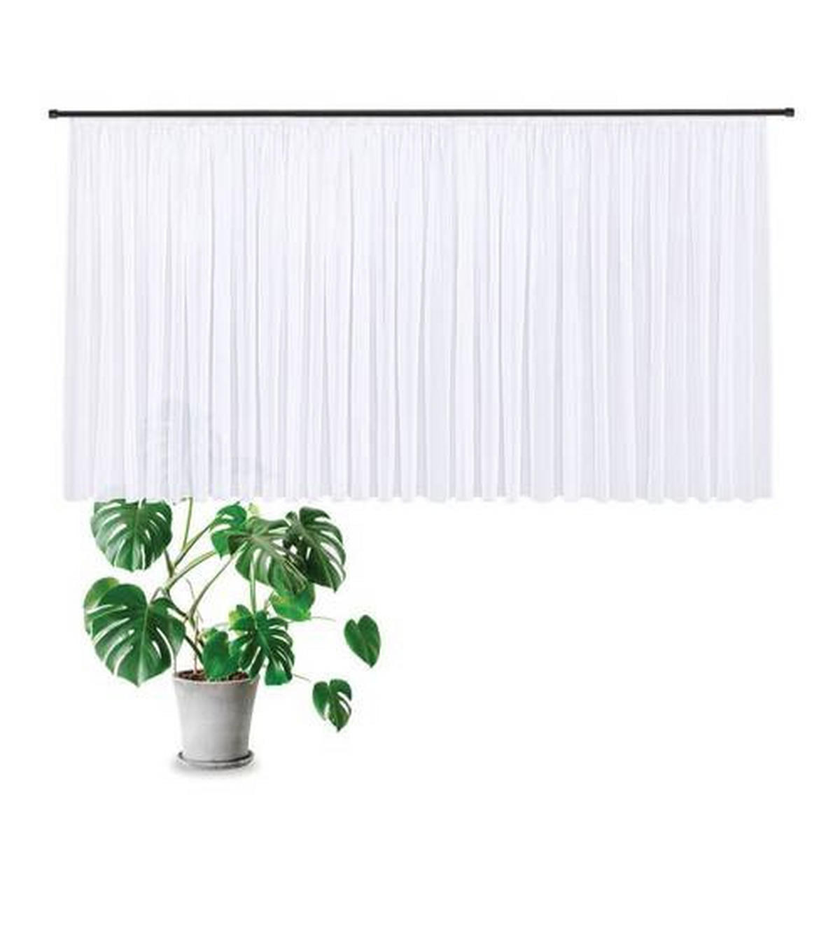 FERTIGSTORE  transparent  600/150 cm   - Weiß, Basics, Textil (600/150cm)