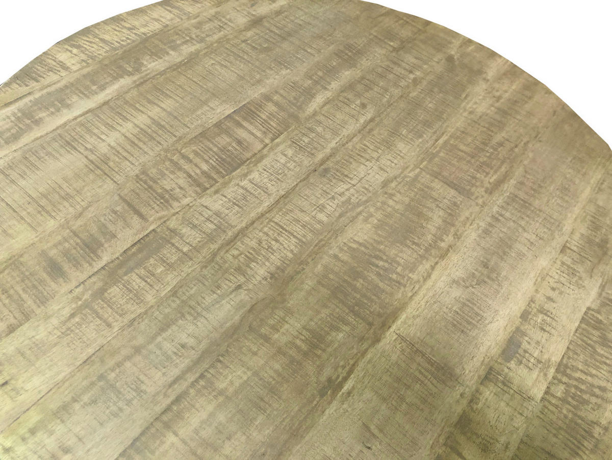 ESSTISCH 120/120/76 cm Echtholz  Holz, Metall rund Grau, Naturfarben  - Naturfarben/Grau, MODERN, Holz/Metall (120/120/76cm) - MID.YOU