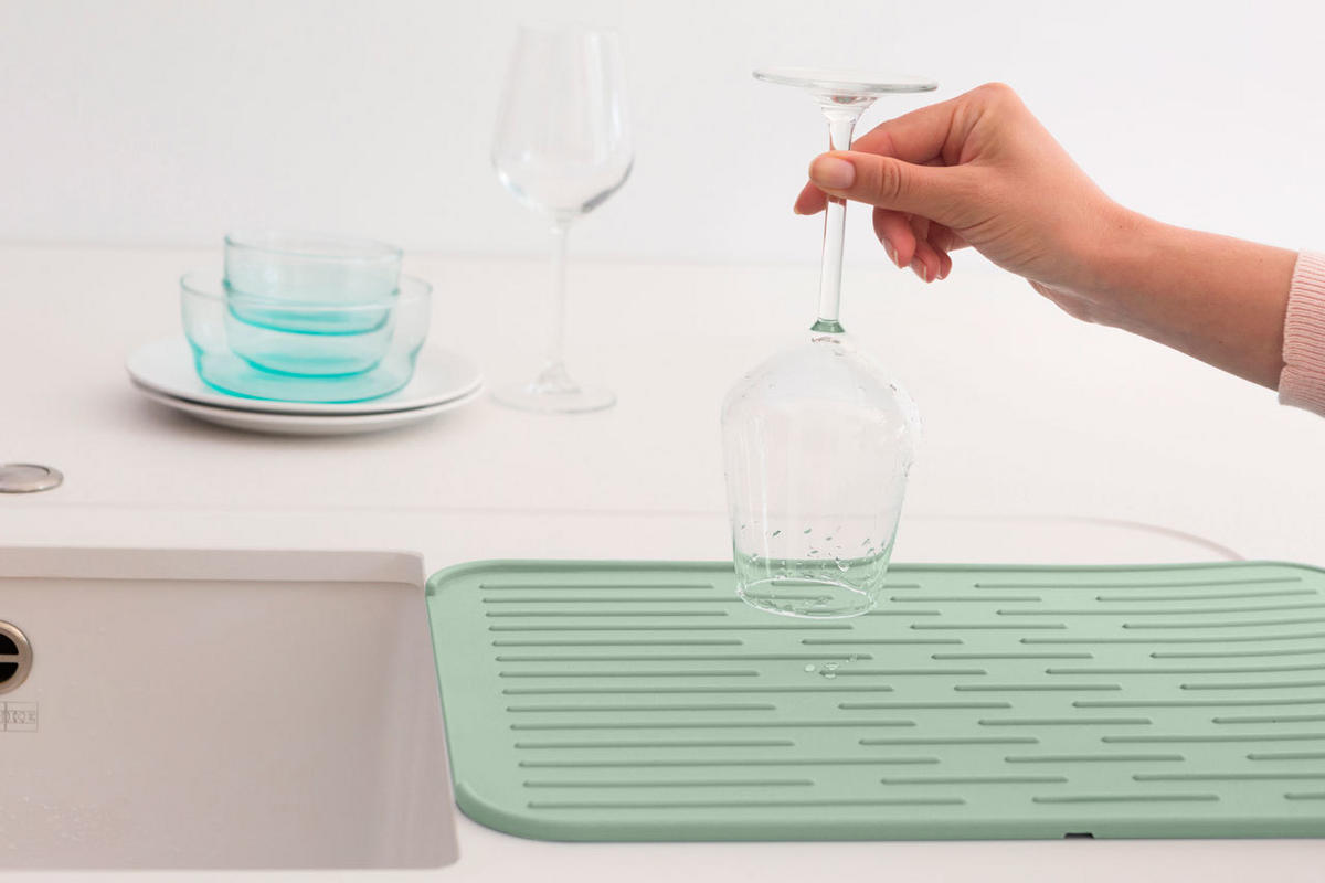ABTROPFMATTE   - Jadegrün, Basics, Kunststoff (32,5/43,8/0,9cm) - Brabantia