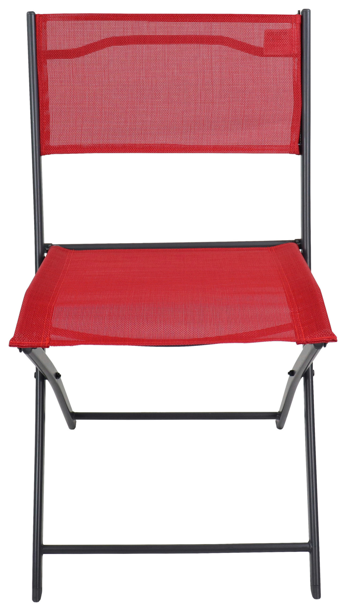 GARTENSTUHL-SET - Rot/Schwarz, Modern, Textil/Metall (79/45/46cm) - Ambia Garden