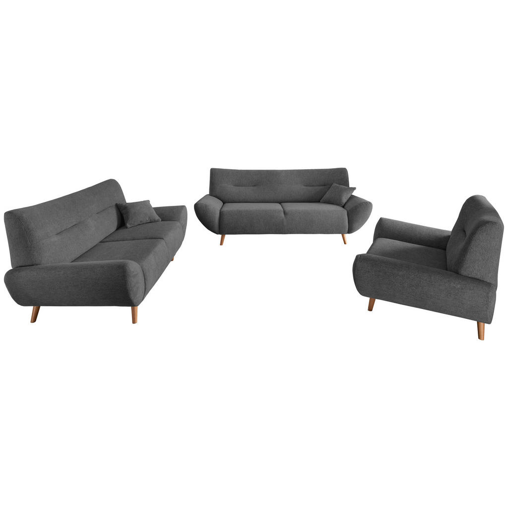 Thumbnail - Mid.you 2-Sitzer-Sofa, Anthrazit, Holz, Textil, Buche, Fichte, Kiefer,Buche, Füllung: Schaumstoff, 173x81x90 cm, Made in...