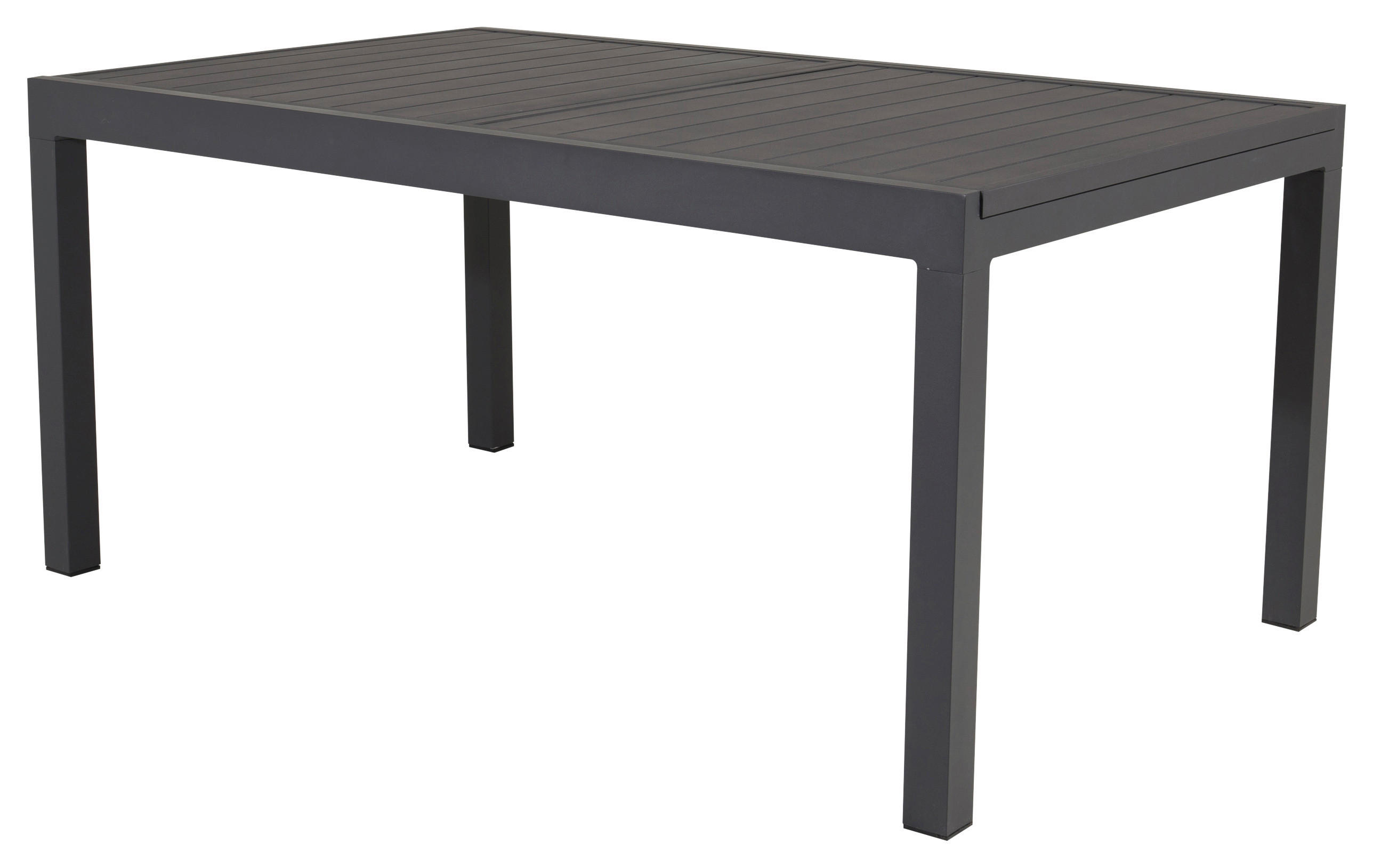 GARTENTISCH 160/100/75 cm Metall rechteckig  - Schwarz, KONVENTIONELL, Metall (160/100/75cm) - Gardenson