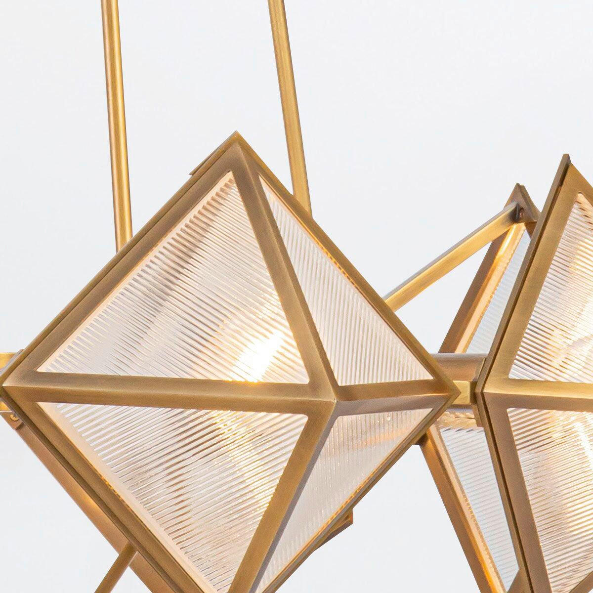 KRONLEUCHTER 29,5/76,2 cm   - Messingfarben, KONVENTIONELL, Glas/Metall (29,5/76,2cm) - Elstead Lighting