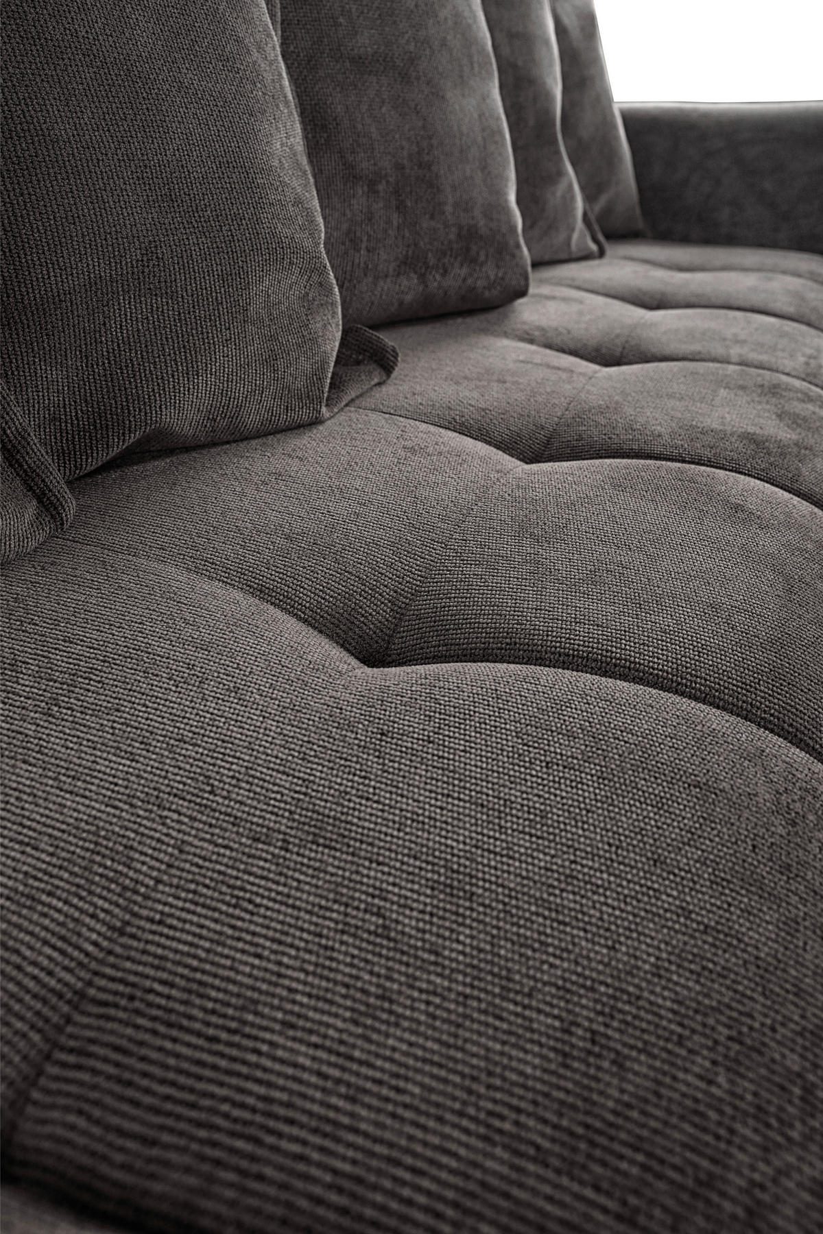 SCHLAFSOFA  mit Bettkasten erhältlich, Bettfunktion erhältlich Struktur Anthrazit  - Anthrazit/Schwarz, Design, Holz/Textil (247/94/90cm) - MID.YOU