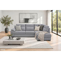 ECKSOFA ALTONA Dunkelgrau Flachgewebe Bettkasten, Schlaffunktion, Stauraum  - Dunkelgrau/Schwarz, Basics, Holz/Kunststoff (272/207cm) - MID.YOU