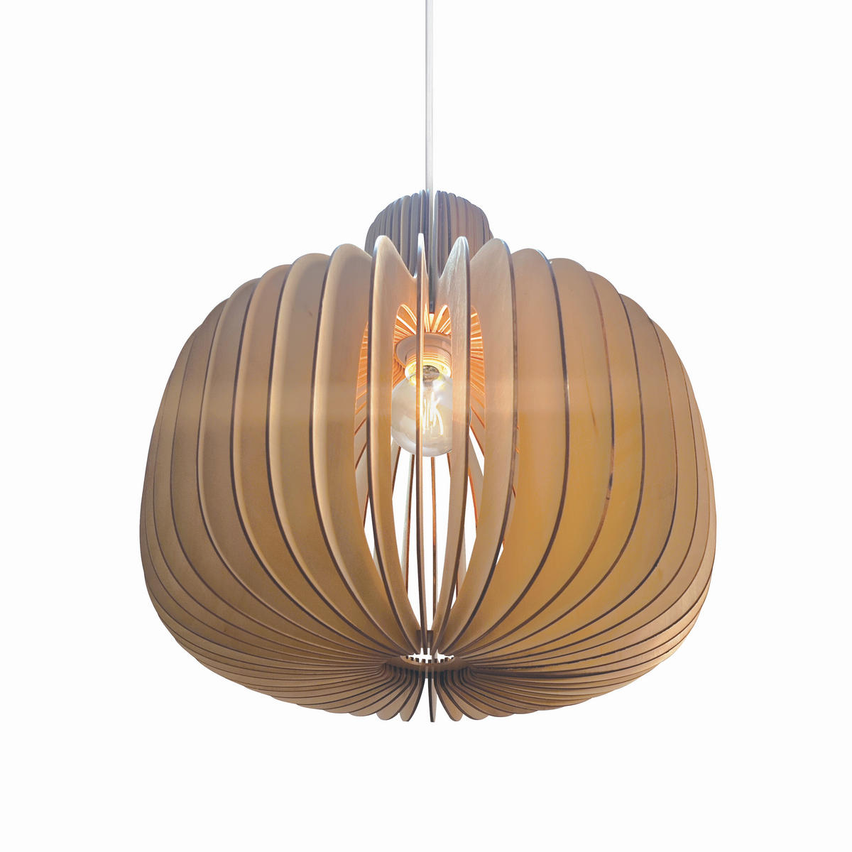 HÄNGELEUCHTE 43/43 cm   - Naturfarben, Trend, Holz (43/43cm) - Nordlux