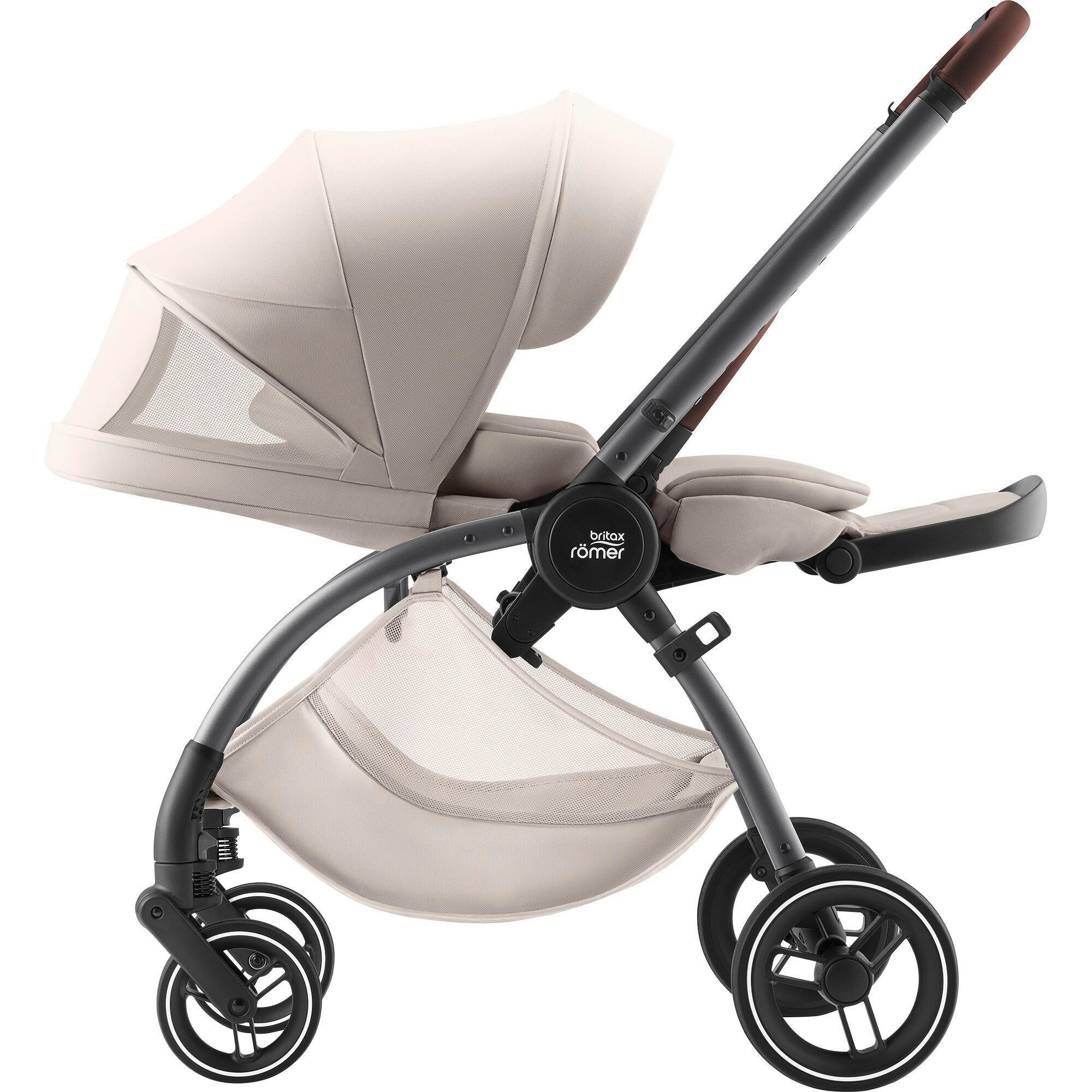 KINDERWAGEN  Rio  Soft Taupe  - Creme/Grau, Basics, Textil/Metall (55/120/93cm) - Britax Römer