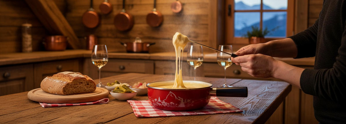 FONDUEPFANNE Heidi Cheese Line: The alps  - Weiss/Rot, Basics, Metall (21cm) - Heidi Cheese Line