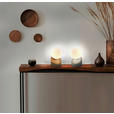 LED-TISCHLEUCHTE 10/16 cm   - Dunkelgrau/Weiß, Design, Glas/Metall (10/16cm) - Novel