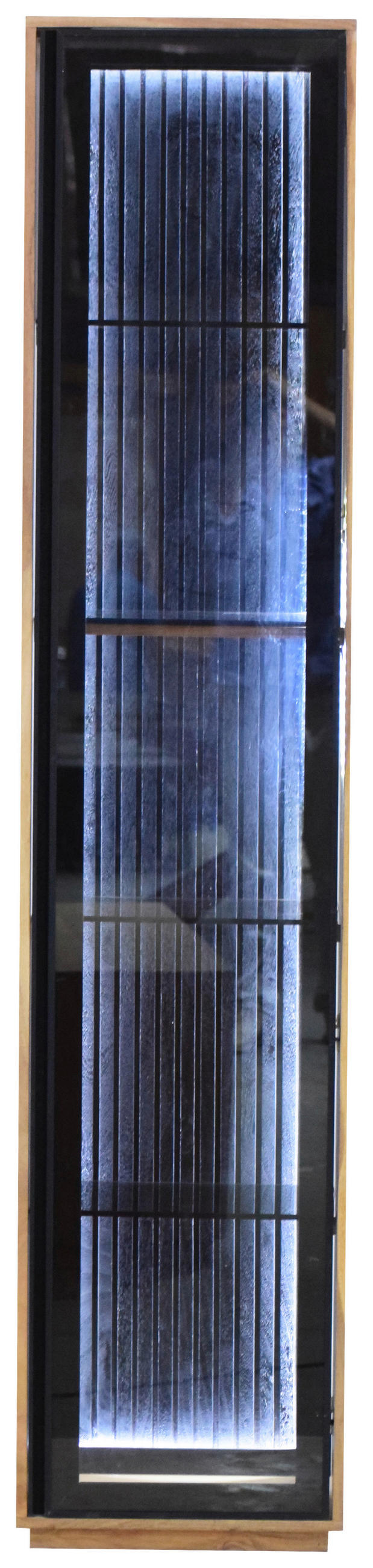 VITRÍNA, akácie, černá, barvy akácie, 43/200/40 cm - černá/barvy hliníku, Lifestyle, kov/dřevo (43/200/40cm) - Landscape