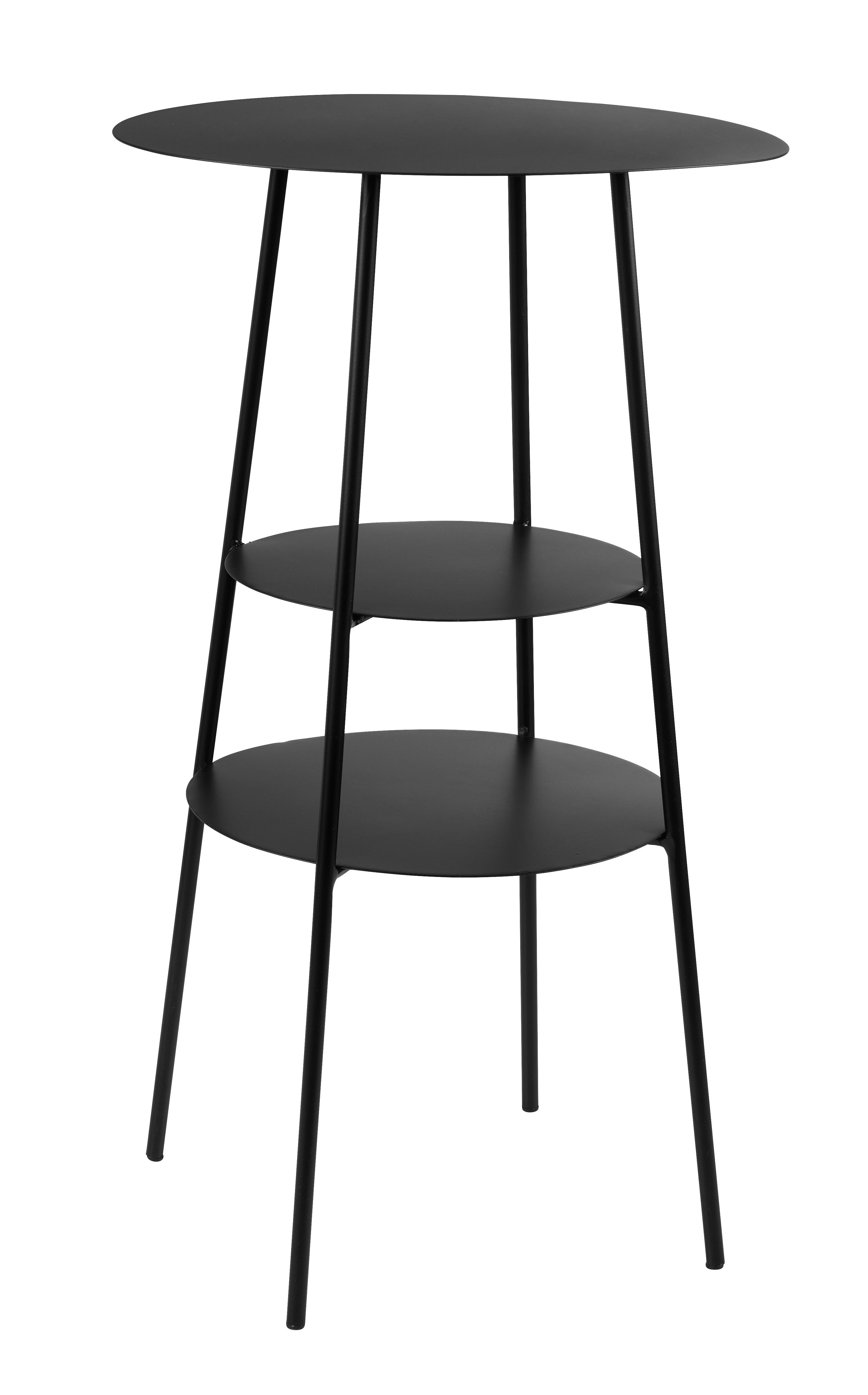 PRÍRUČNÝ STOLÍK, čierna - čierna, Design, kov (35/60,5cm) - Ambia Home