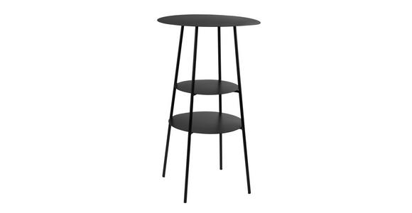 BEISTELLTISCH in Metall  - Schwarz, Design, Metall (35/60,5cm) - Ambia Home