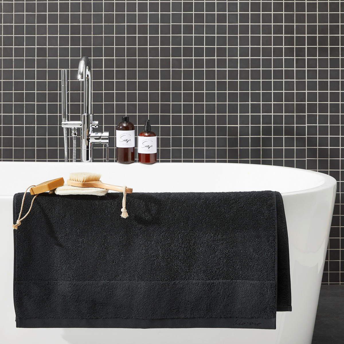 UTERÁK, 70/140 cm, čierna - čierna, Natur, textil (70/140cm) - Bio:Vio