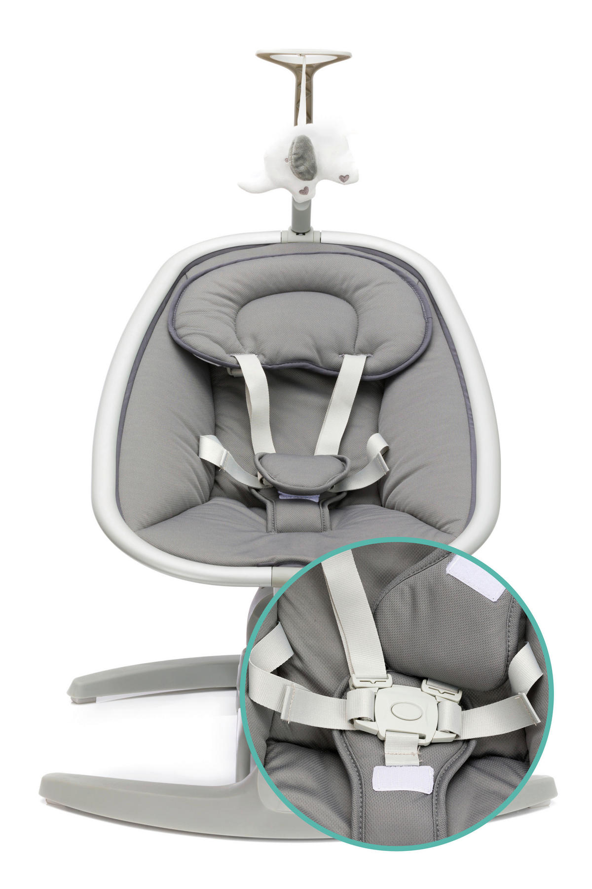 SCHAUKELWIPPE Grau   - Grau, Basics, Kunststoff/Metall - Jimmylee