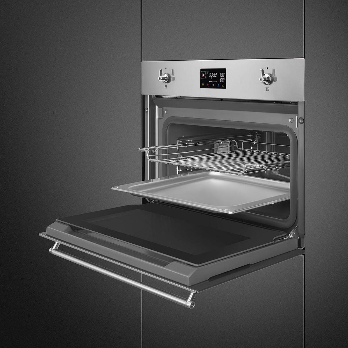 KOMPAKTBACKOFEN SO4302S3X  - Edelstahlfarben, Basics, Metall (59,7/45,4/54,8cm) - SMEG