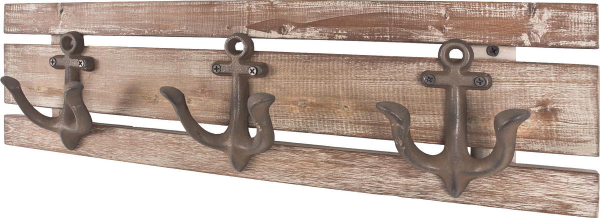GARDEROBA ZIDNA   smeđa  drvo  - smeđa, Design, drvo (50/14/7cm) - Carryhome