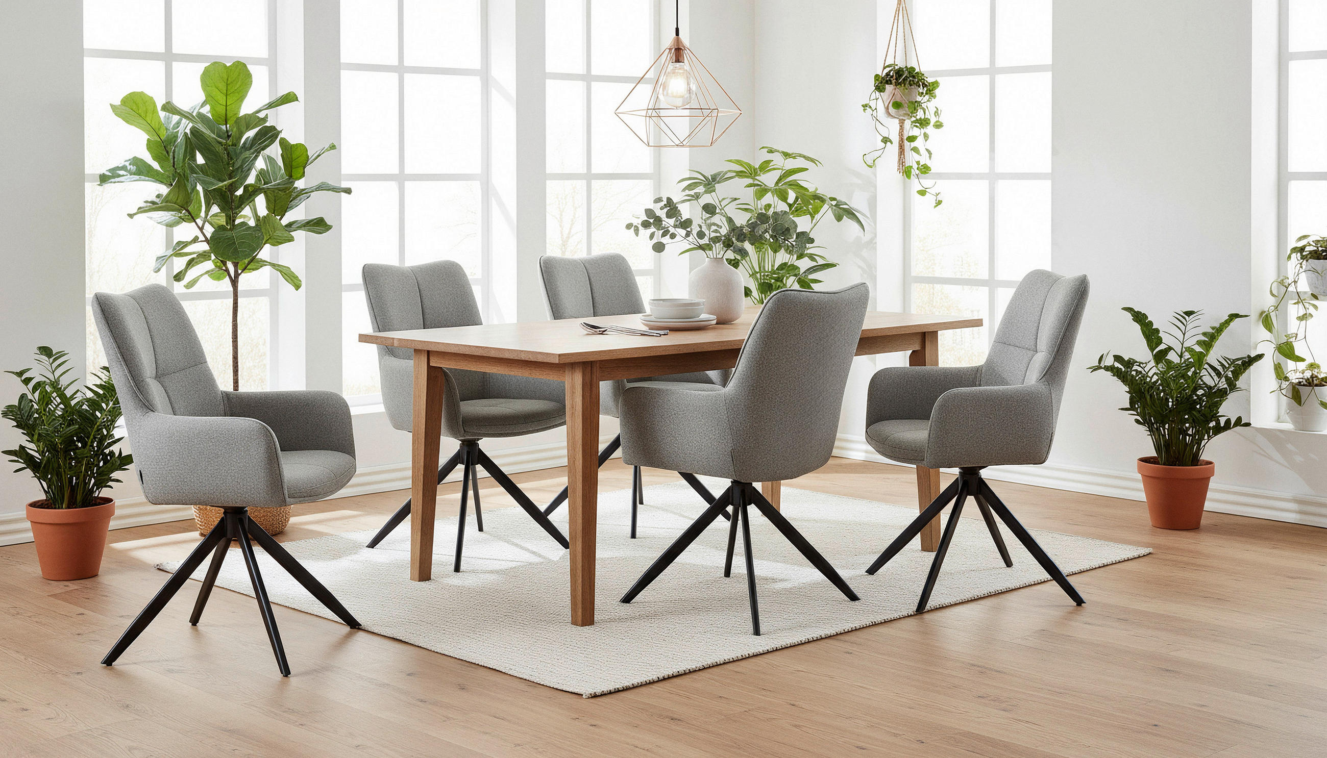 ARMLEHNSTUHL  in Eisen Leinenoptik  - Beige/Schwarz, KONVENTIONELL, Textil/Metall (56/90/64cm) - Livetastic