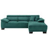 ECKSOFA in Cord Waldgrün  - Waldgrün/Schwarz, Design, Holz/Textil (270/174cm) - Pure Home Lifestyle