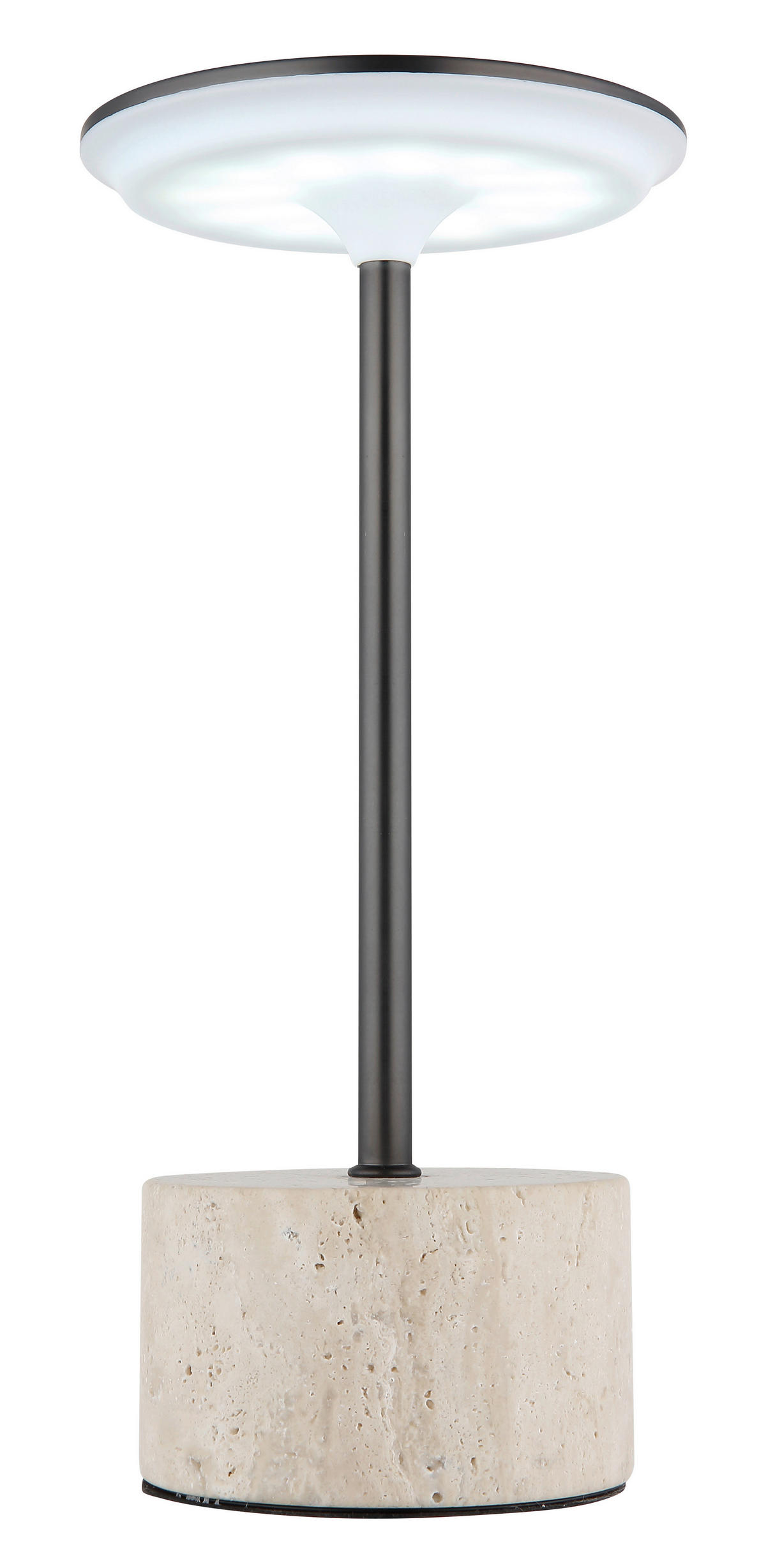 NAMIZNA SVETILKA ZA POLNJENJE  TRAVERTIN      12/27.6 cm       - siva/črna, Design, kamen/kovina (12/27.6cm) - Globo