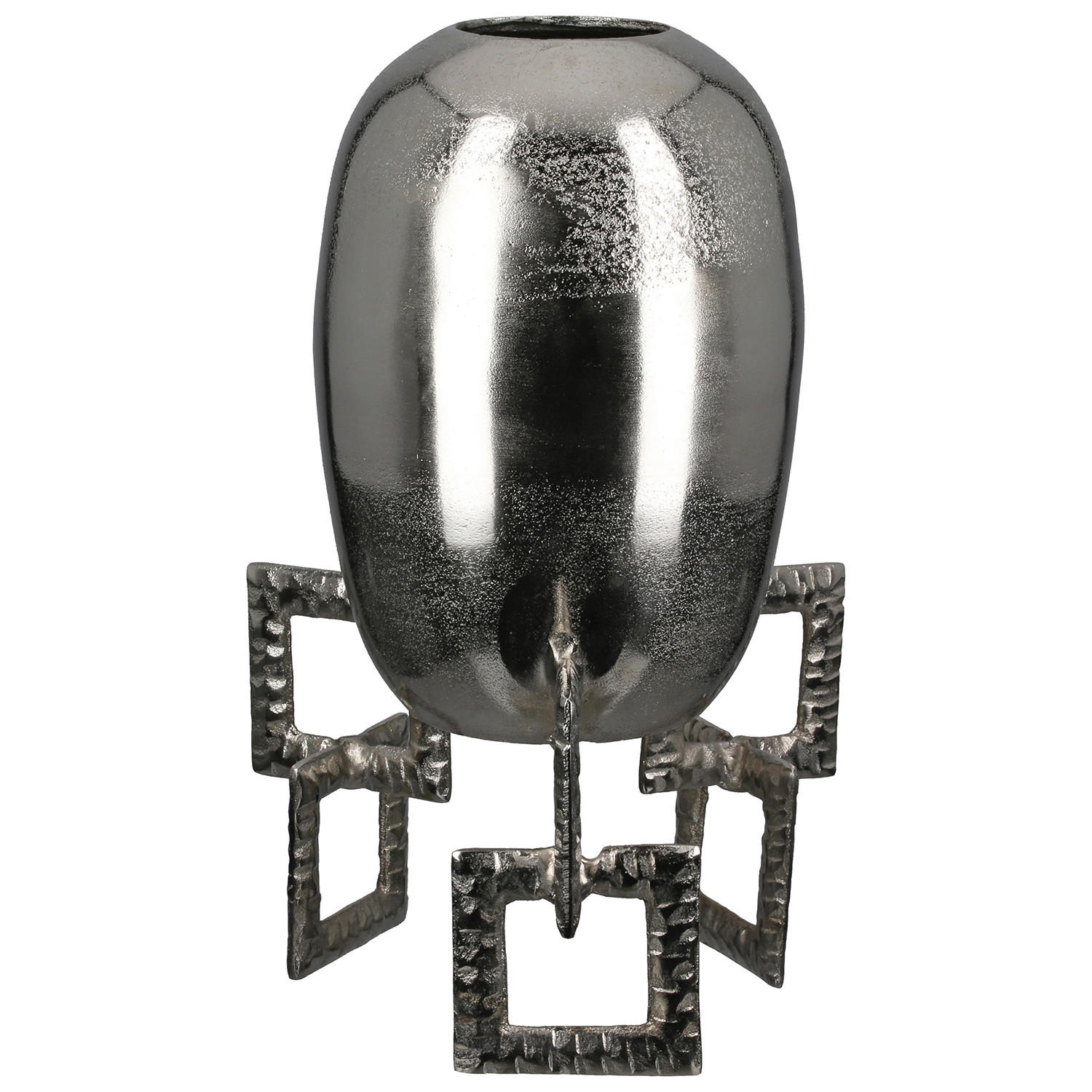 DEKOVASE  - Silberfarben, Basics, Metall (25/40/25cm)