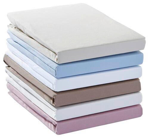 SPANNLEINTUCH 100/200 cm Zwirn-Jersey  - Hellblau, Basics, Textil (100/200cm) - Estella