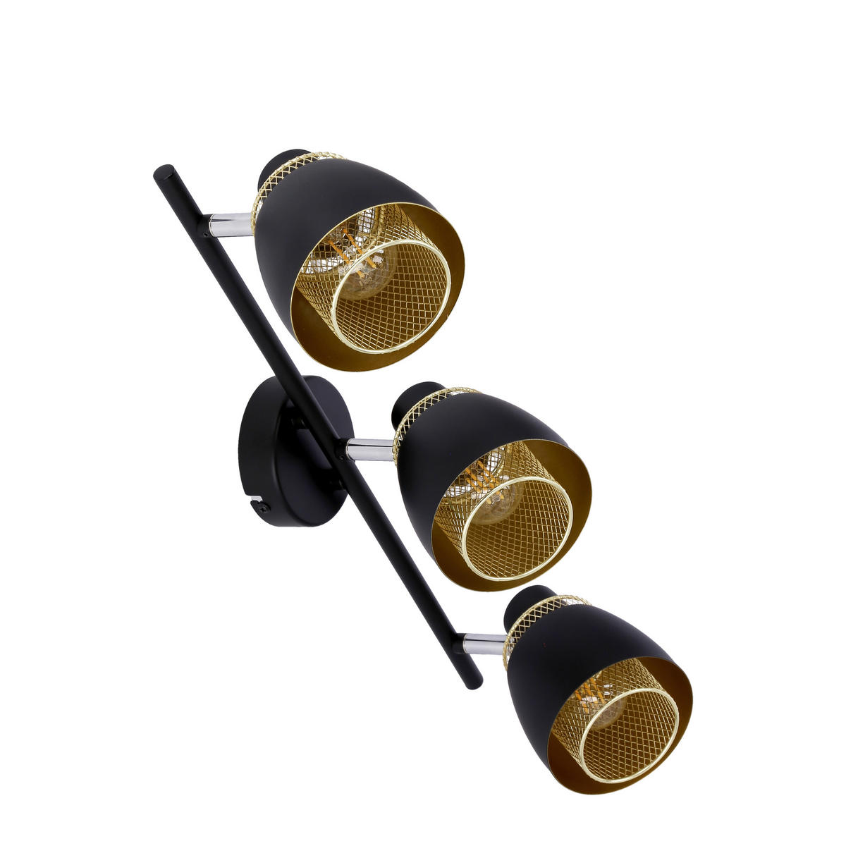 STRAHLER 57.5/10/18,5 cm   - Goldfarben/Schwarz, Design, Metall (57.5/10/18,5cm)