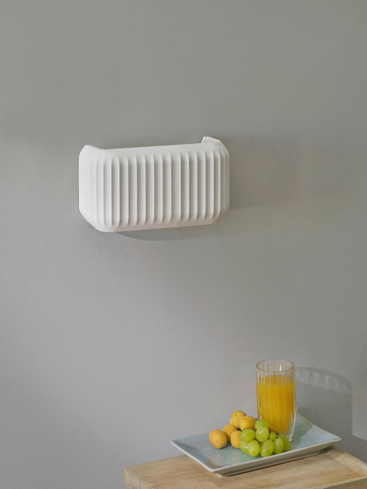 WANDLEUCHTE 25/11/15 cm   - Weiß, Basics, Stein (25/11/15cm) - Osram