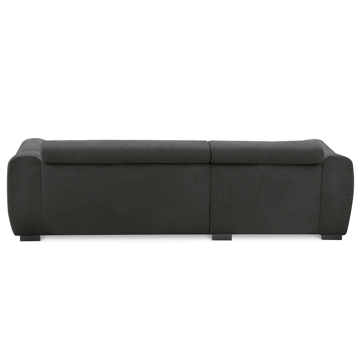 ECKSOFA  Webstoff Schwarz  - Schwarz, Design, Kunststoff/Textil (177/274cm) - Livetastic