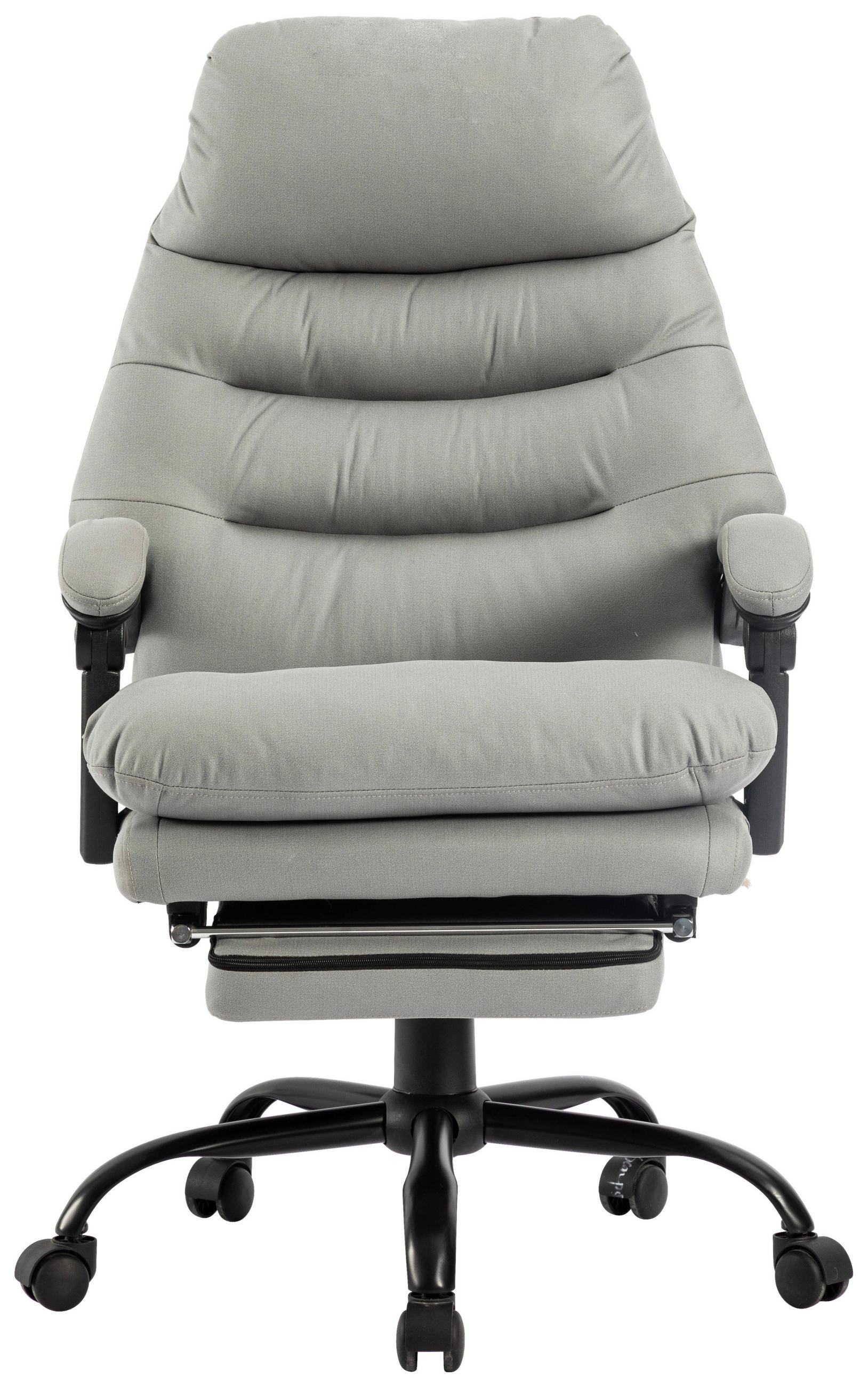 CHEFSESSEL Mikrofaser Grau, Schwarz  - Schwarz/Grau, MODERN, Kunststoff/Textil (64/114-122/72cm) - MID.YOU