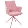 ARMLEHNSTUHL  in Eisen Chenille  - Rosa, LIFESTYLE, Textil/Metall (59,5/90,5/62,5cm) - Novel